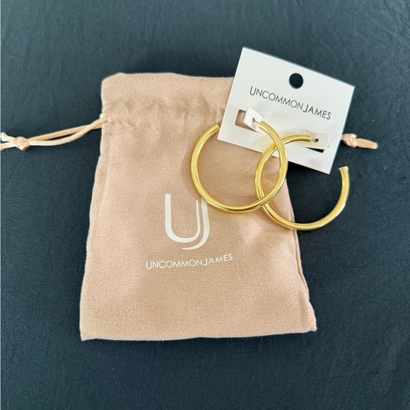 Uncommon James Gold Hoop Earrings - Picture 1 of 5